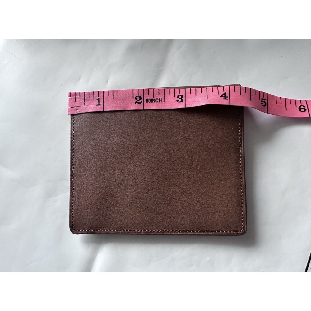 🧡Moda Spana Minimalist Bifold Card Leather Wallet brown - Picture 4 of 6